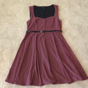 Black Pink Polka Dot Dress